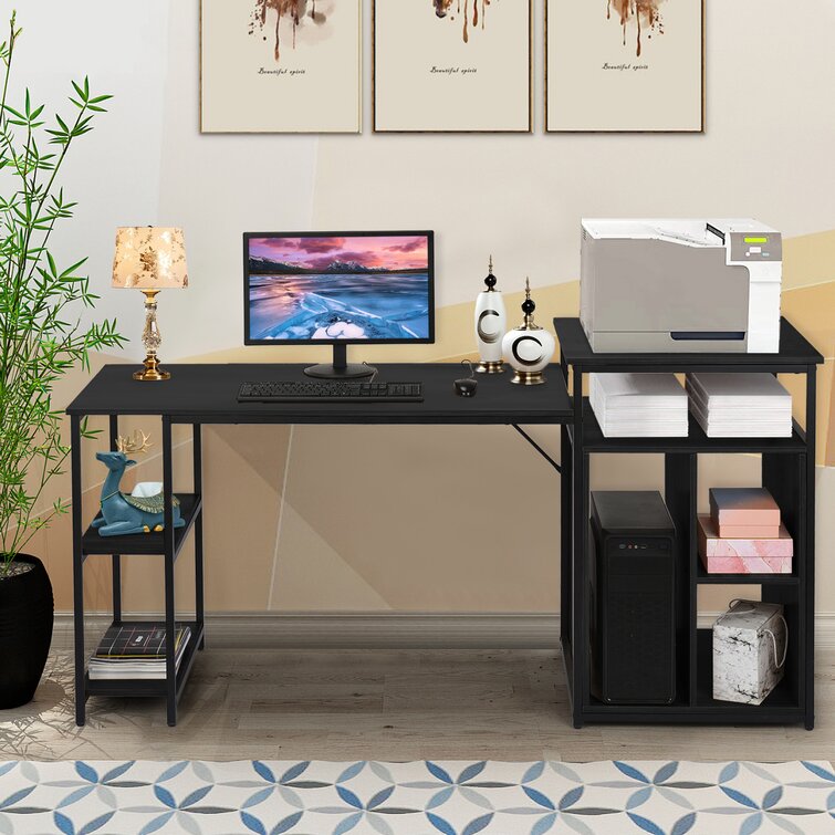 Large Desk With Printer Stand 